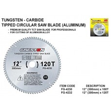 Creston FG-4230 Tungsten Carbide-Tipped Circular Saw Blade (Aluminum)  12" (300 mm) x 100T